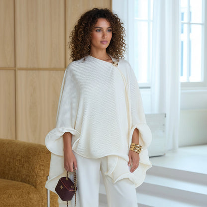 Ruffled poncho