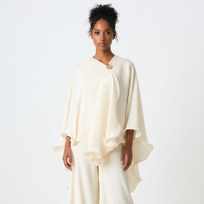 Ruffled poncho