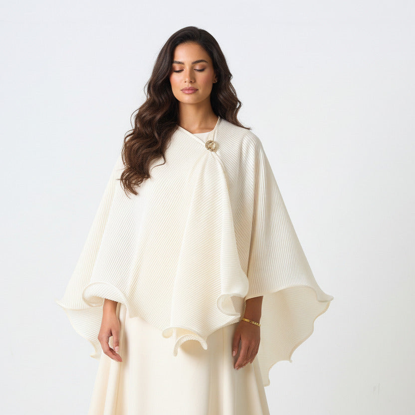 Ruffled poncho