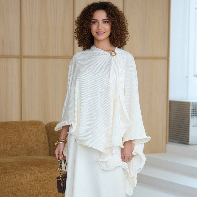 Ruffled poncho